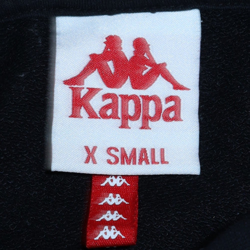 Unisex Adults UK Size XS Kappa Black Pullover Hoodie