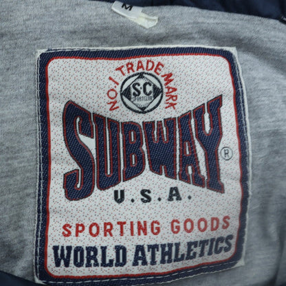 Subway USA Men’s Blue Nylon Hooded Windbreaker Jacket Size M