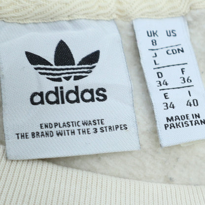 Womens UK Size 8 adidas Beige Pullover Sweatshirt