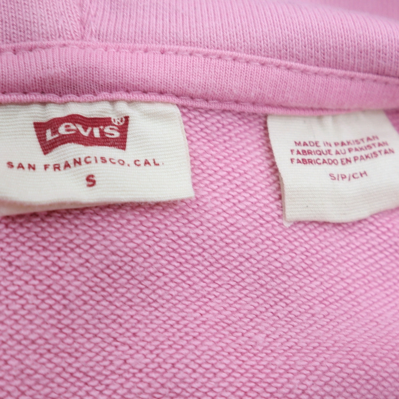Womens UK Size S Levi's Pink Pullover Hoodie