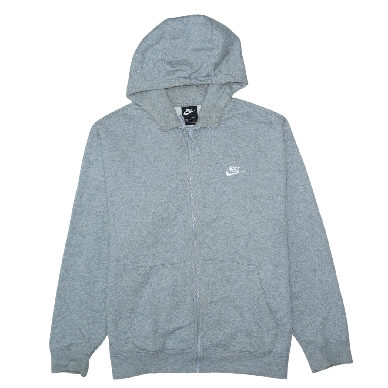 Mens UK Size XL Nike Grey Full Zip Hoodie