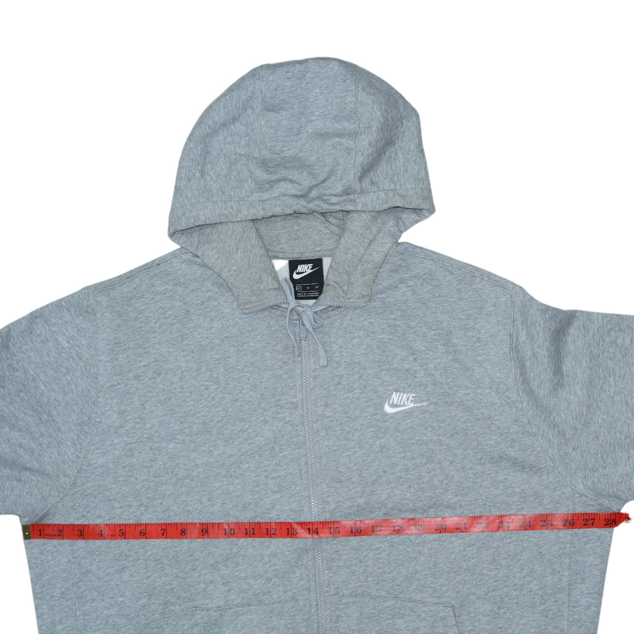 Mens UK Size XL Nike Grey Full Zip Hoodie