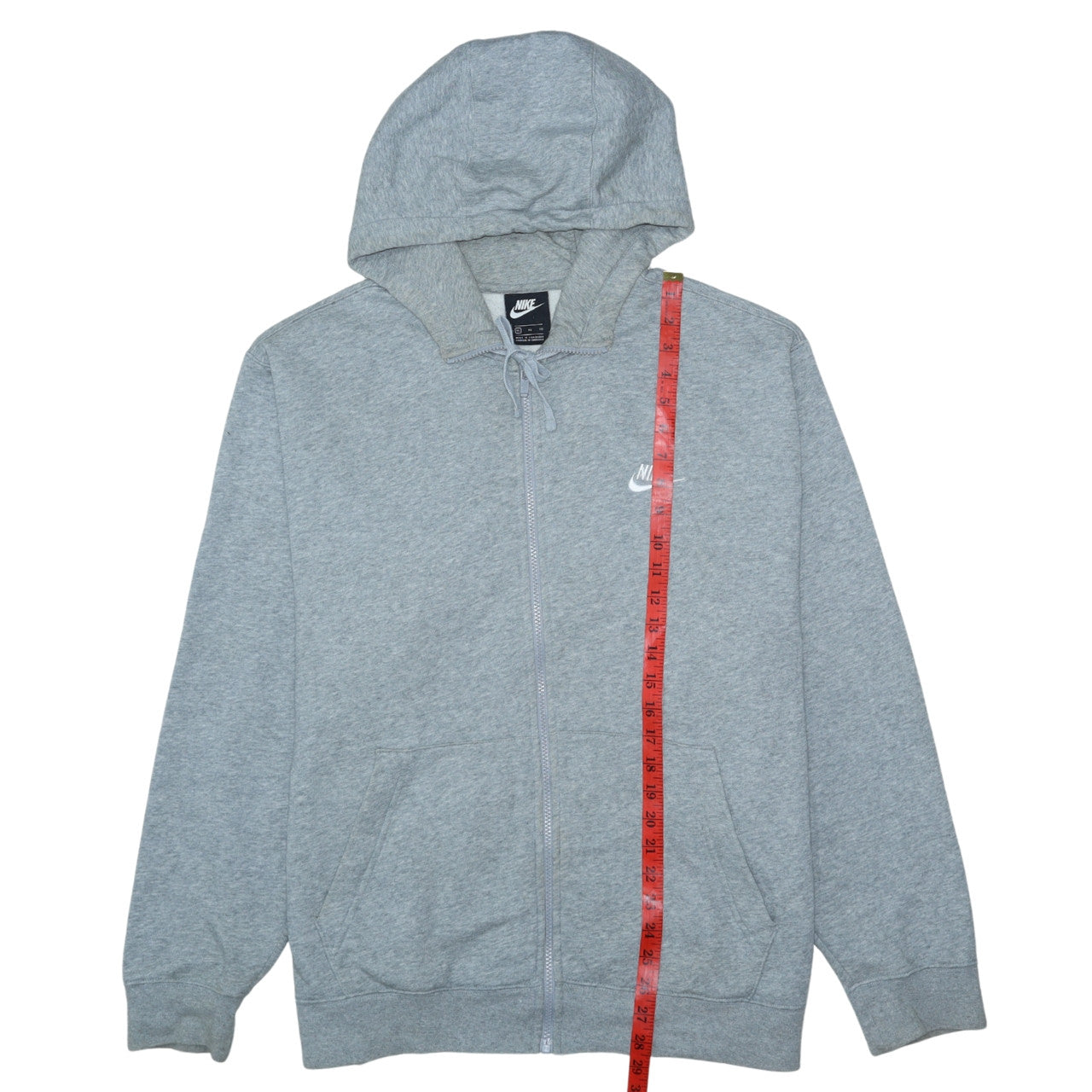 Mens UK Size XL Nike Grey Full Zip Hoodie