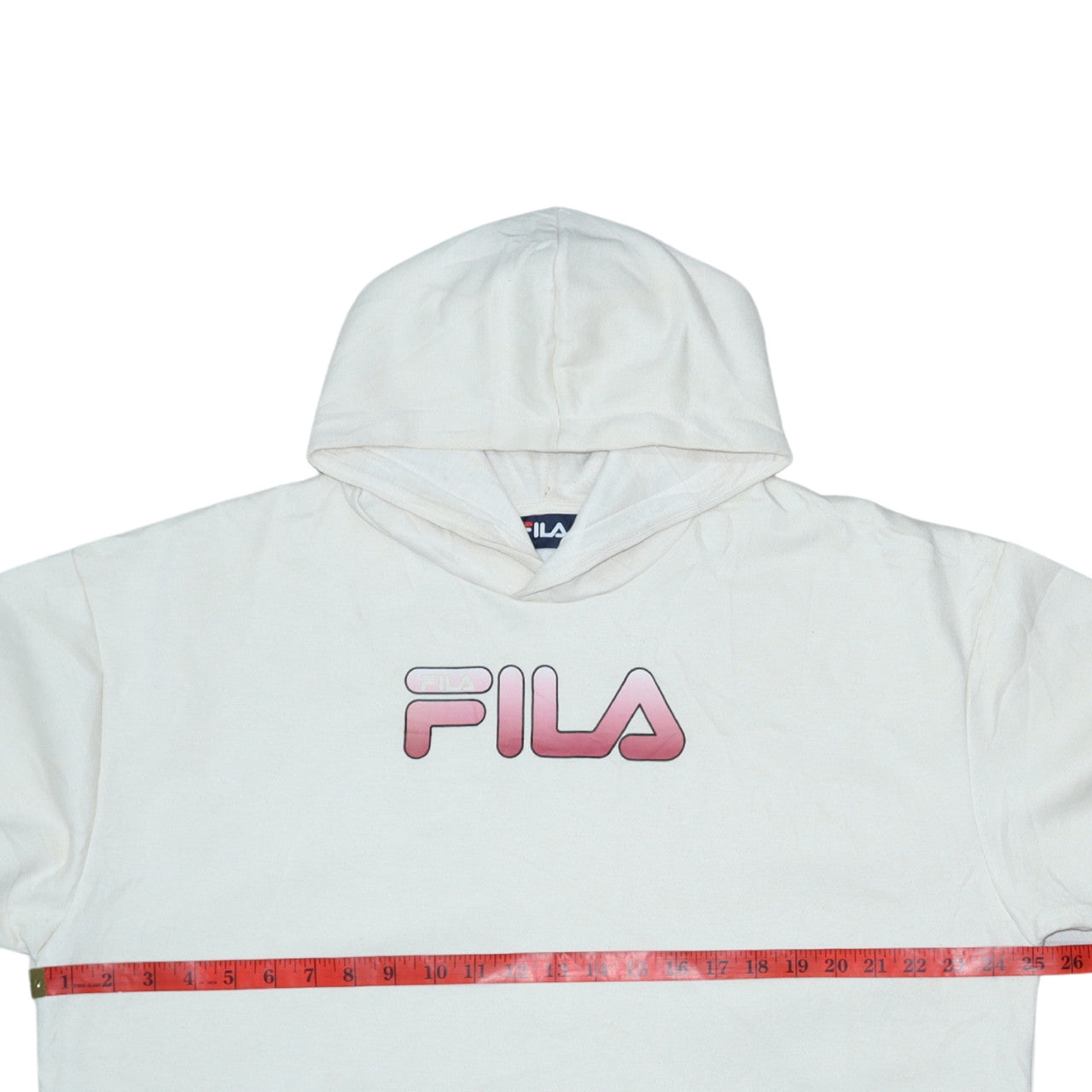 Mens UK Size 2XL FILA White Pullover Hoodie