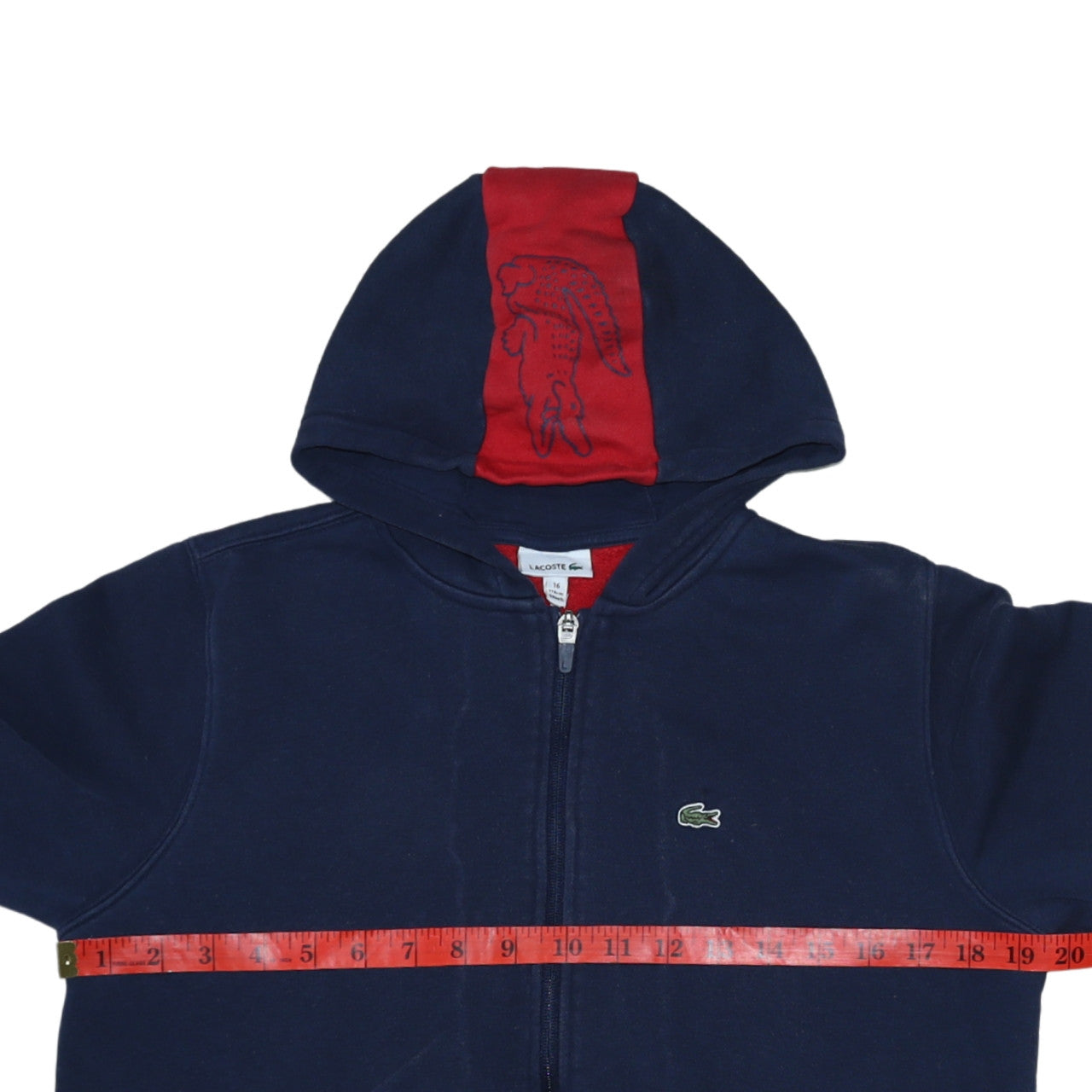 Teens UK Size 16 Lacoste Blue Full Zip Hoodie