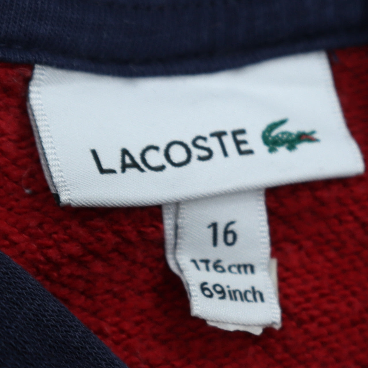 Teens UK Size 16 Lacoste Blue Full Zip Hoodie