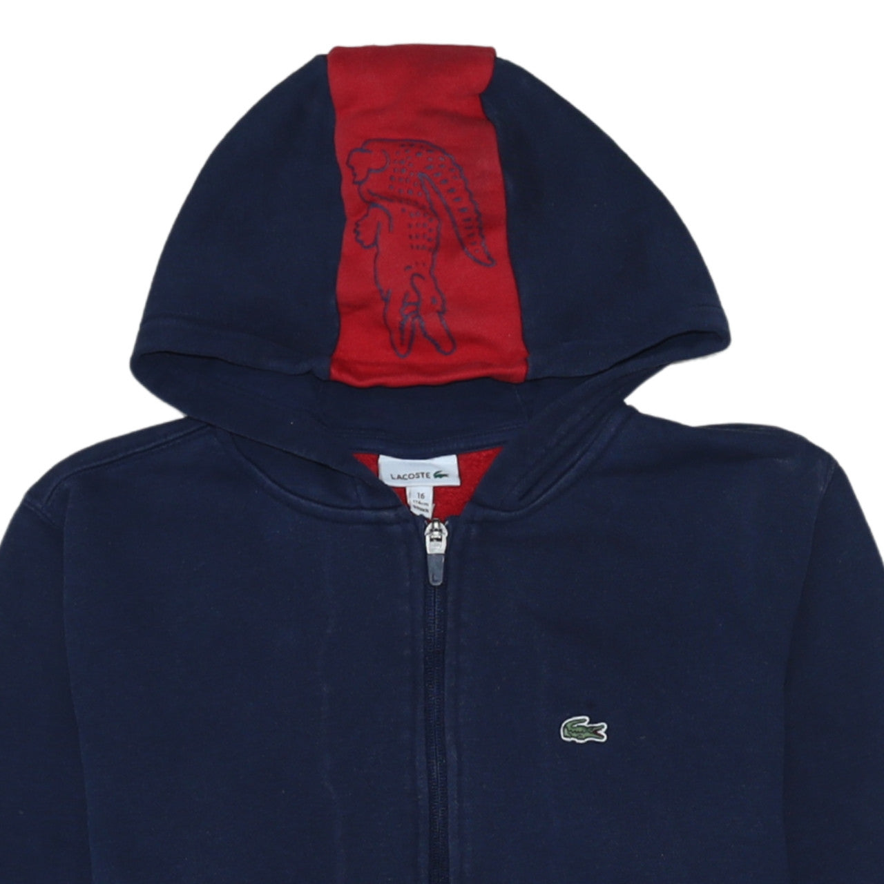 Teens UK Size 16 Lacoste Blue Full Zip Hoodie