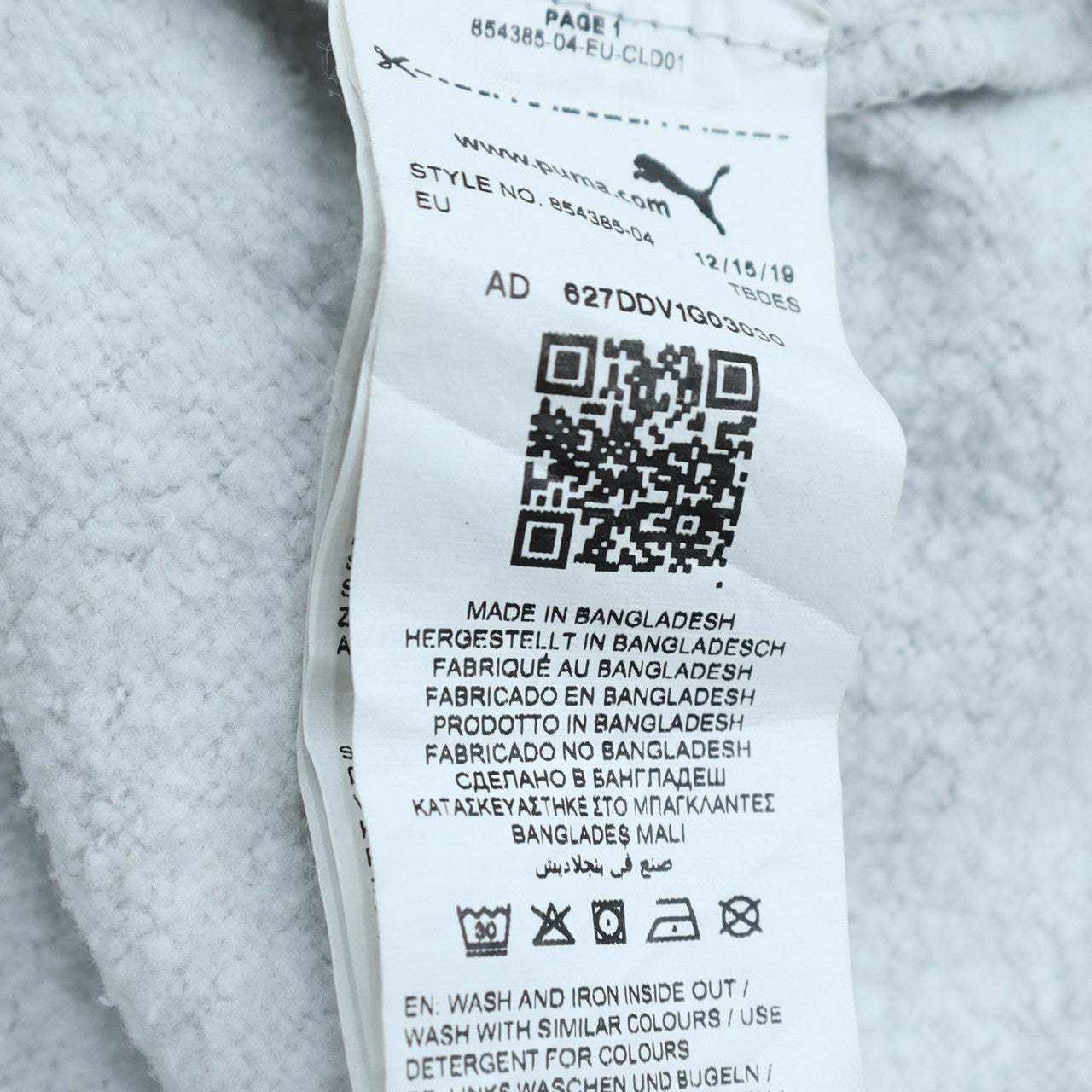 Mens UK Size L PUMA Grey Pullover Sweatshirt