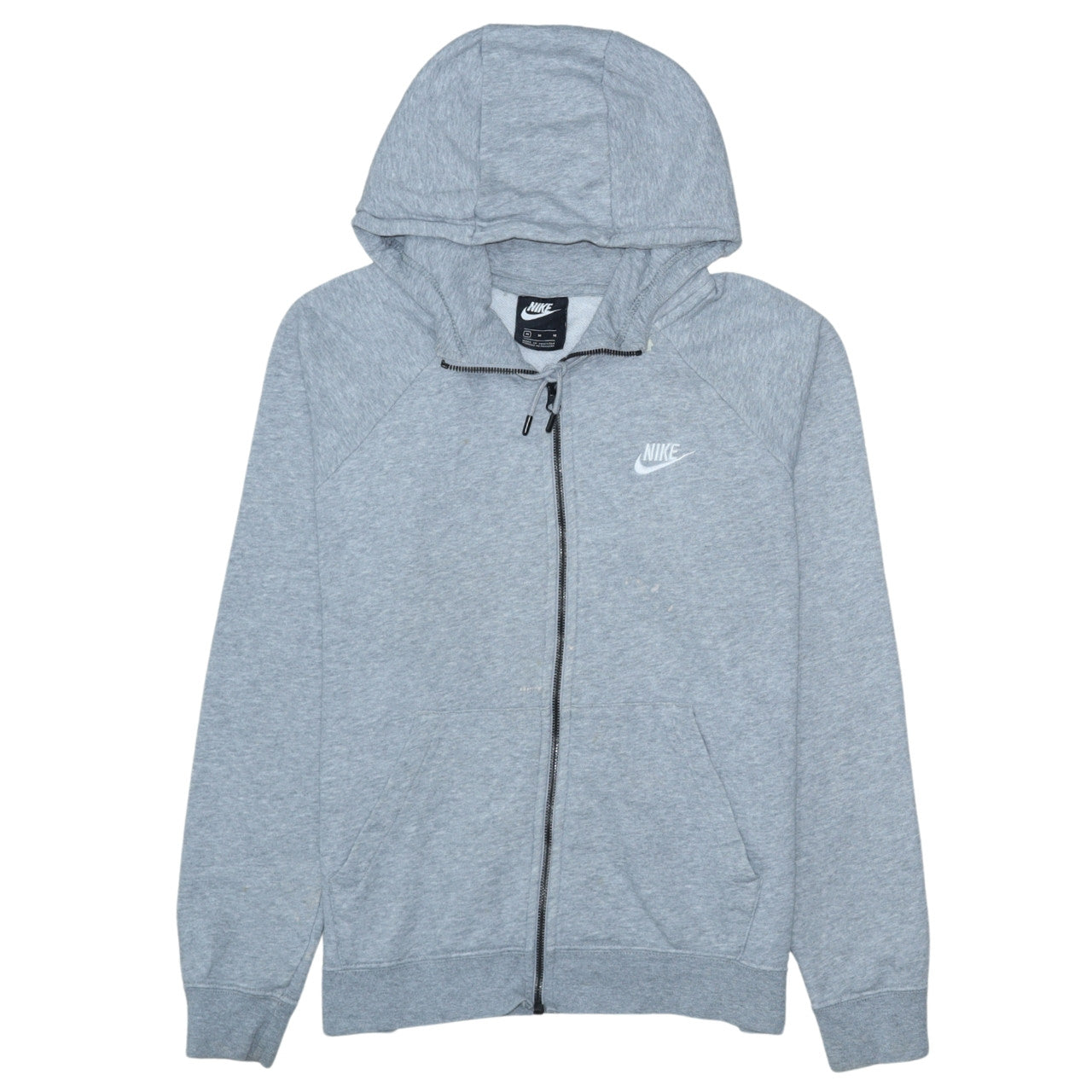 Mens UK Size M Nike Grey Full Zip Hoodie