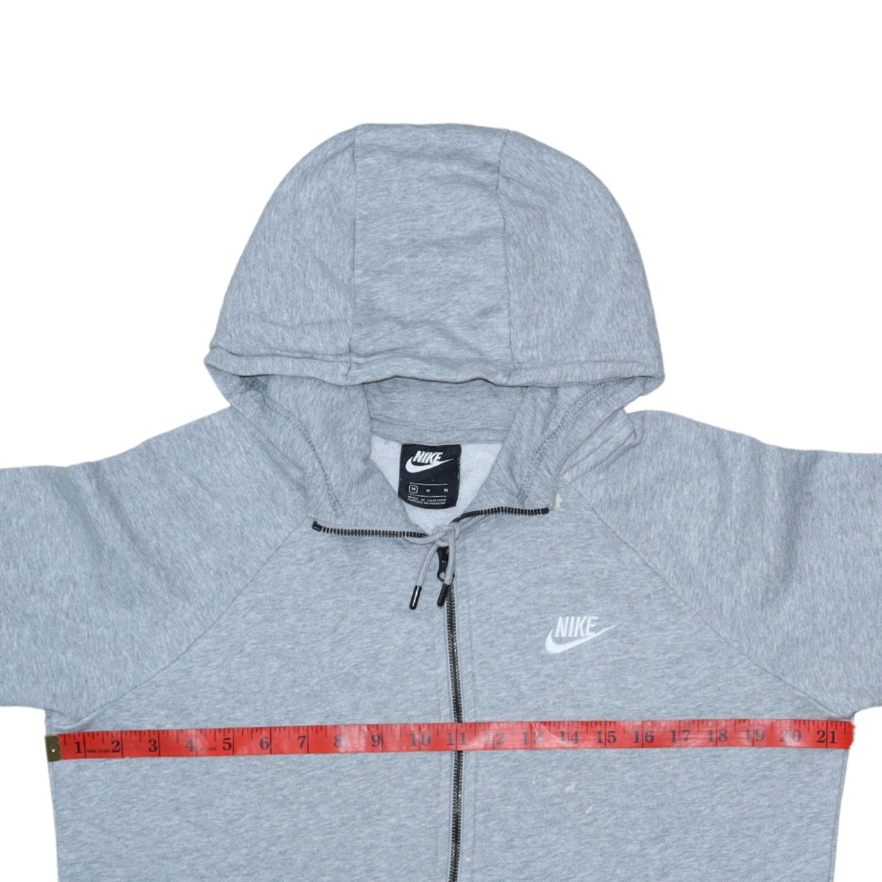 Mens UK Size M Nike Grey Full Zip Hoodie