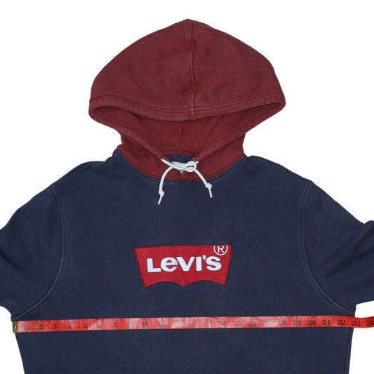 Mens UK Size M Levi's Blue Pullover Hoodie