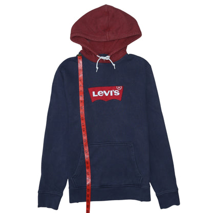 Mens UK Size M Levi's Blue Pullover Hoodie