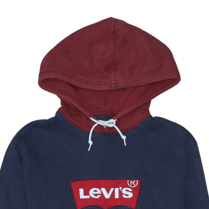 Mens UK Size M Levi's Blue Pullover Hoodie