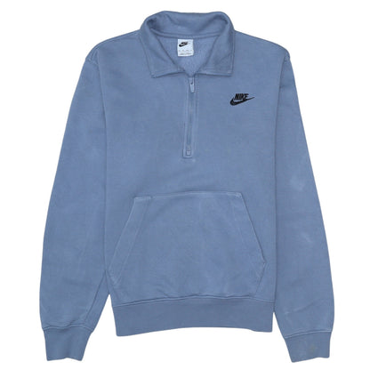 Mens UK Size XS Nike Blue 1/2 Zip Sweatshirt
