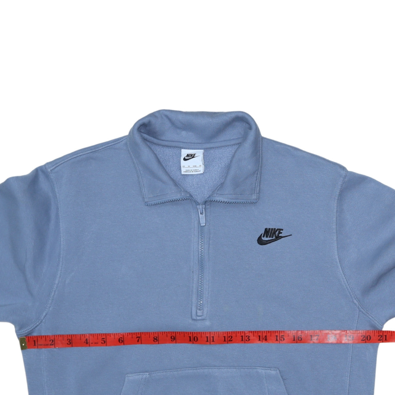 Mens UK Size XS Nike Blue 1/2 Zip Sweatshirt