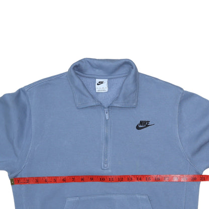 Mens UK Size XS Nike Blue 1/2 Zip Sweatshirt