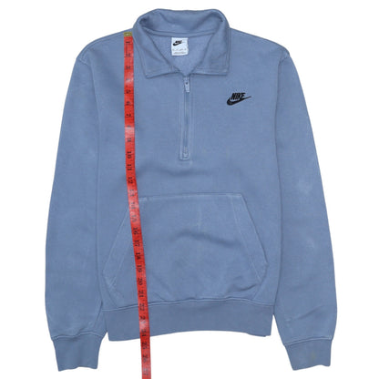 Mens UK Size XS Nike Blue 1/2 Zip Sweatshirt