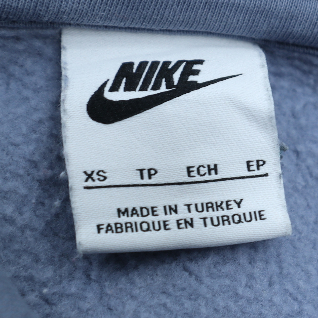 Mens UK Size XS Nike Blue 1/2 Zip Sweatshirt