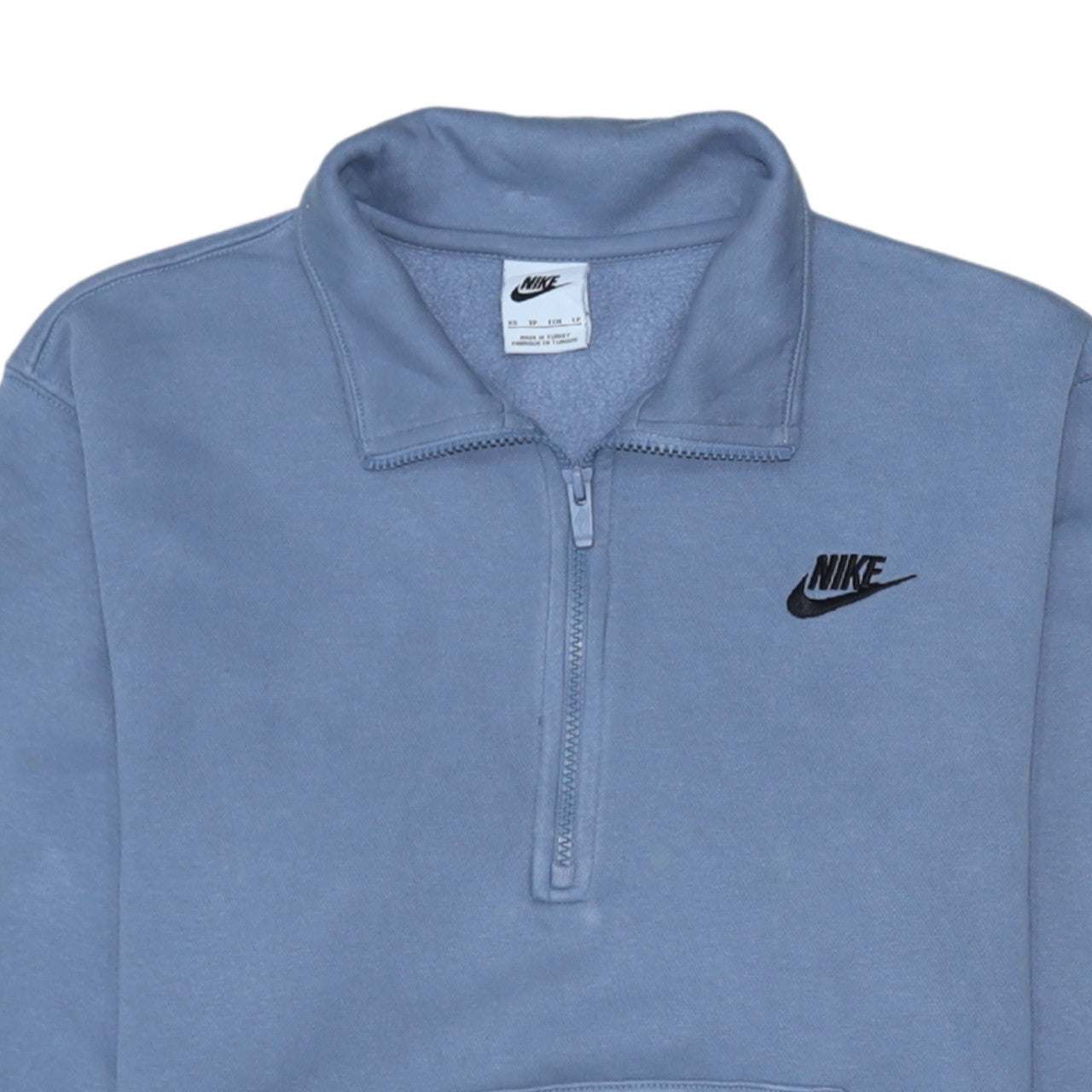 Mens UK Size XS Nike Blue 1/2 Zip Sweatshirt
