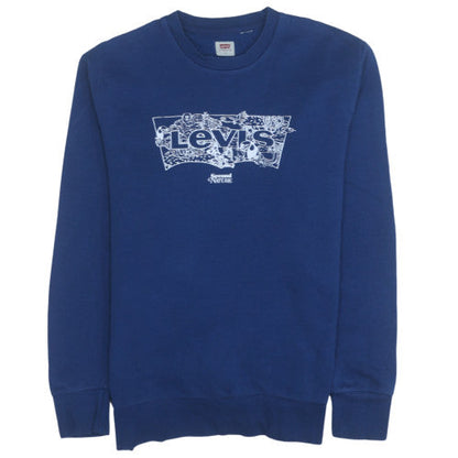Mens UK Size S Levi's Blue Pullover Sweatshirt