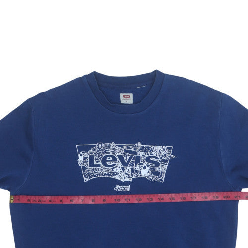 Mens UK Size S Levi's Blue Pullover Sweatshirt