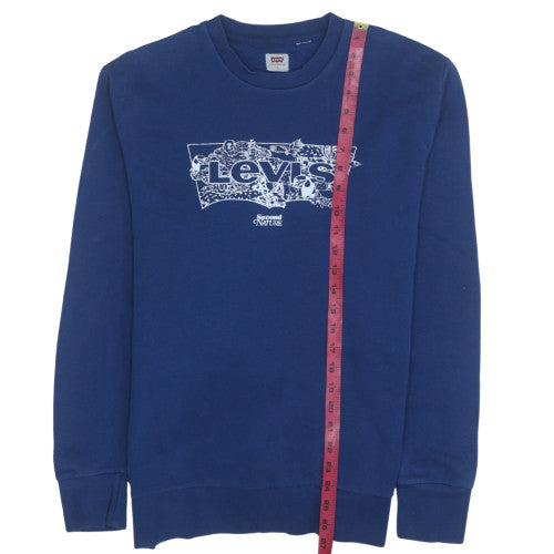 Mens UK Size S Levi's Blue Pullover Sweatshirt