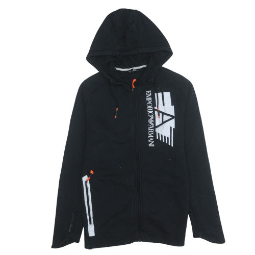 Mens UK Size M Emporio Armani Black Full Zip Hoodie