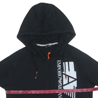 Mens UK Size M Emporio Armani Black Full Zip Hoodie