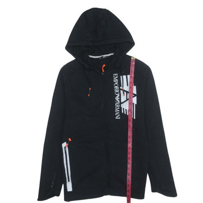 Mens UK Size M Emporio Armani Black Full Zip Hoodie