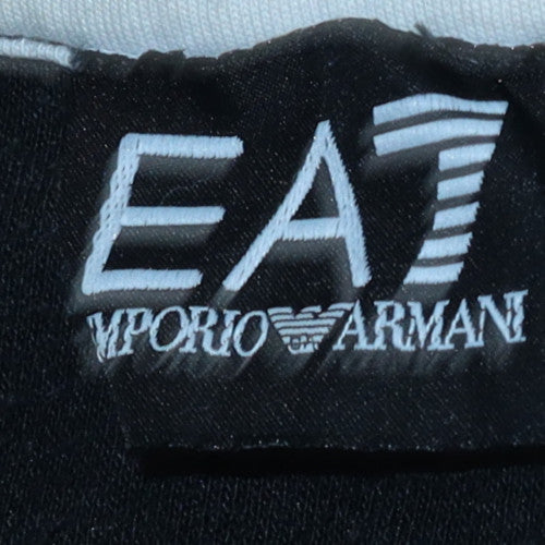 Mens UK Size M Emporio Armani Black Full Zip Hoodie