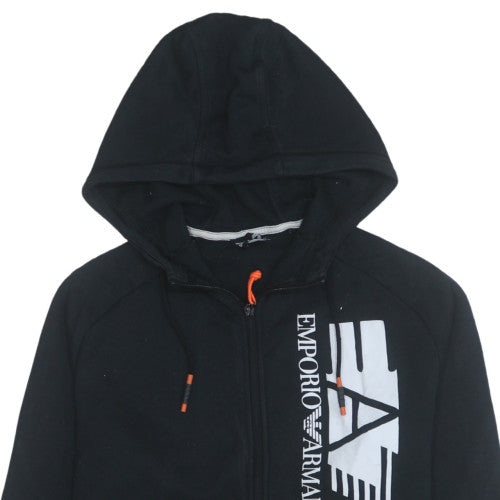 Mens UK Size M Emporio Armani Black Full Zip Hoodie