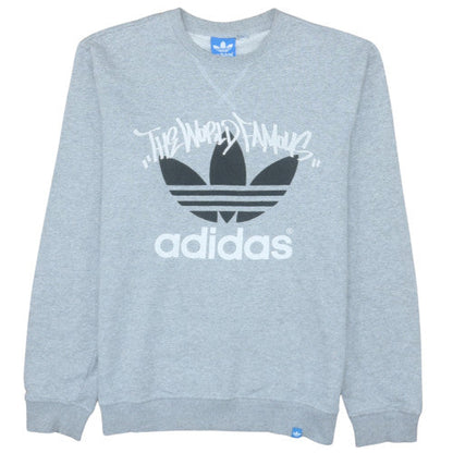 Mens UK Size S adidas Grey Pullover Sweatshirt