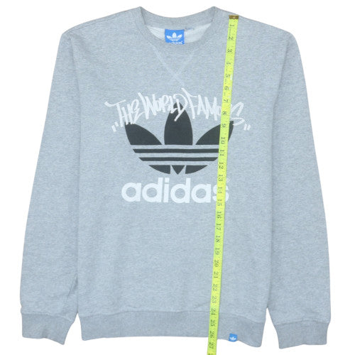 Mens UK Size S adidas Grey Pullover Sweatshirt