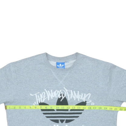 Mens UK Size S adidas Grey Pullover Sweatshirt