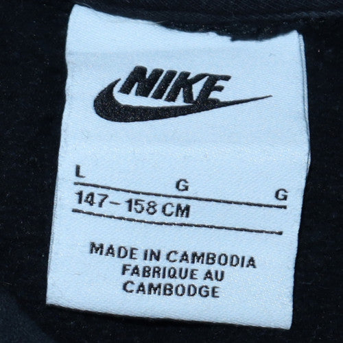 Womens UK Size L Nike Black Pullover Hoodie