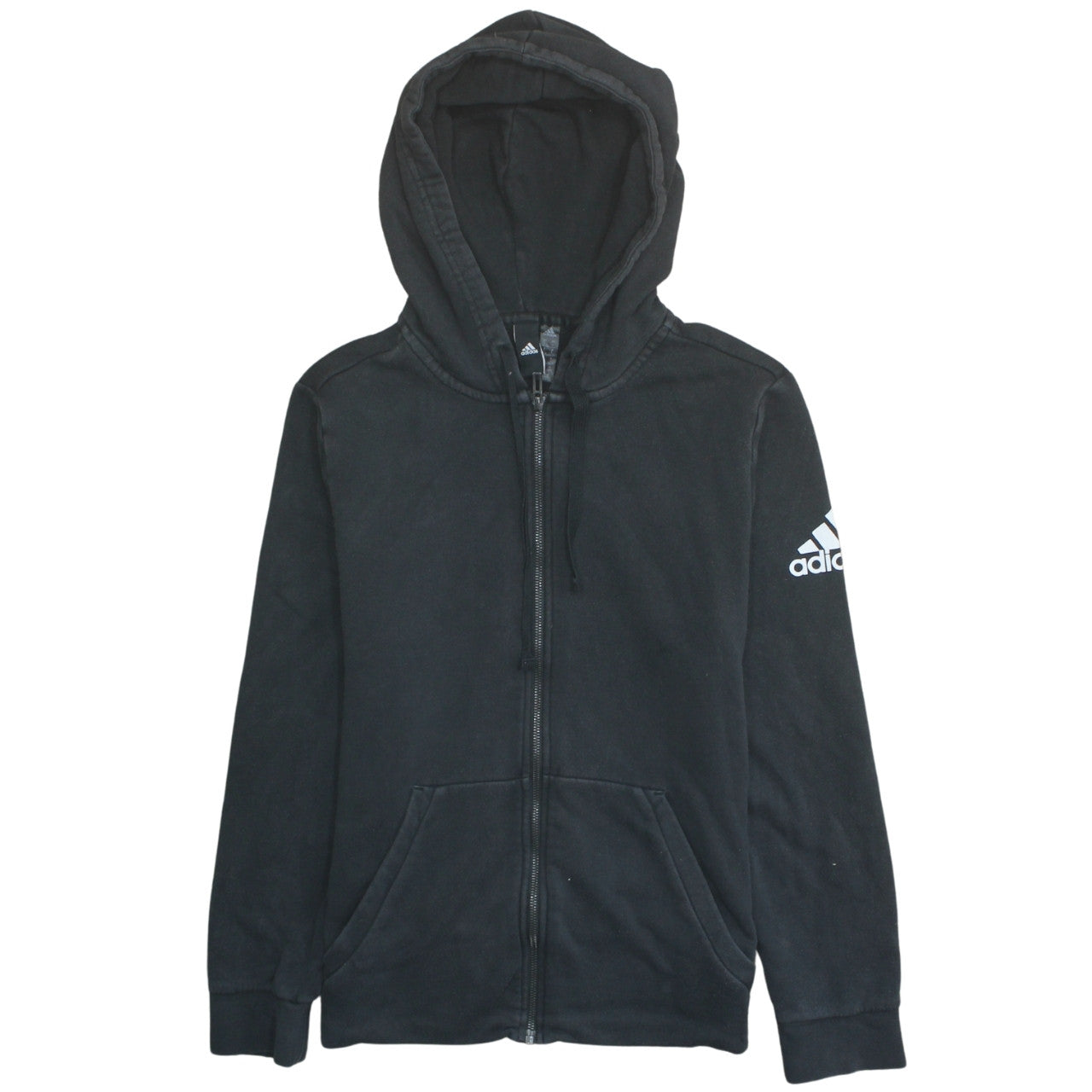 Teens UK Size L adidas Black Full Zip Hoodie