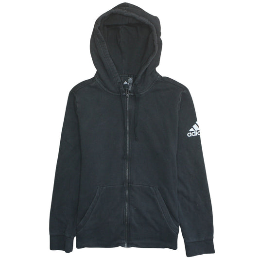 Teens UK Size L adidas Black Full Zip Hoodie