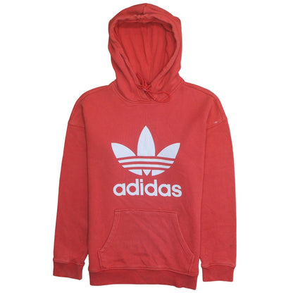 Womens UK Size 12 adidas Red Pullover Hoodie