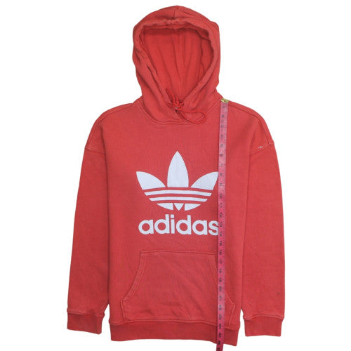 Womens UK Size 12 adidas Red Pullover Hoodie
