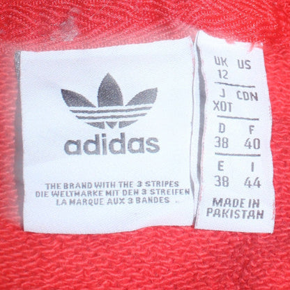 Womens UK Size 12 adidas Red Pullover Hoodie