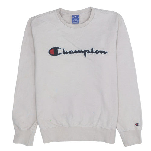 Mens UK Size L Champion Beige Pullover Sweatshirt
