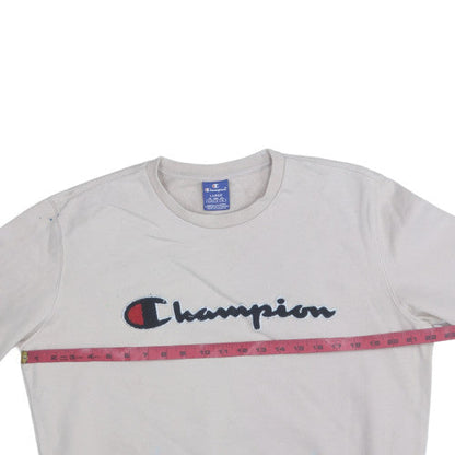 Mens UK Size L Champion Beige Pullover Sweatshirt