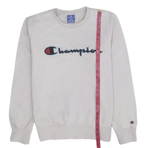 Mens UK Size L Champion Beige Pullover Sweatshirt