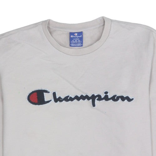Mens UK Size L Champion Beige Pullover Sweatshirt