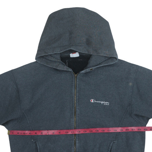 Mens UK Size L Champion Grey Full Zip Hoodie