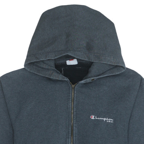 Mens UK Size L Champion Grey Full Zip Hoodie