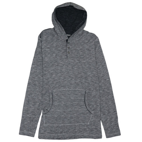 Mens UK Size L Lee Grey Henley Hoodie