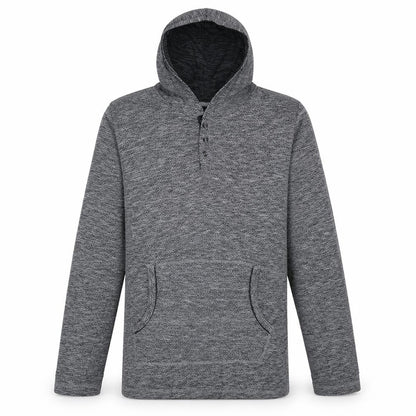 Mens UK Size L Lee Grey Henley Hoodie
