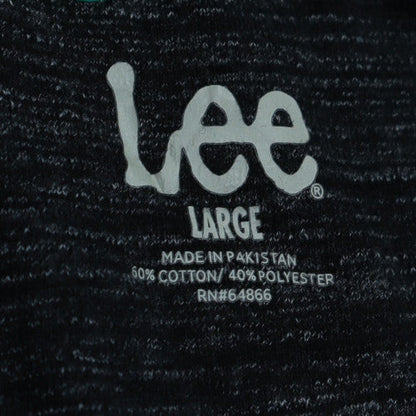 Mens UK Size L Lee Grey Henley Hoodie