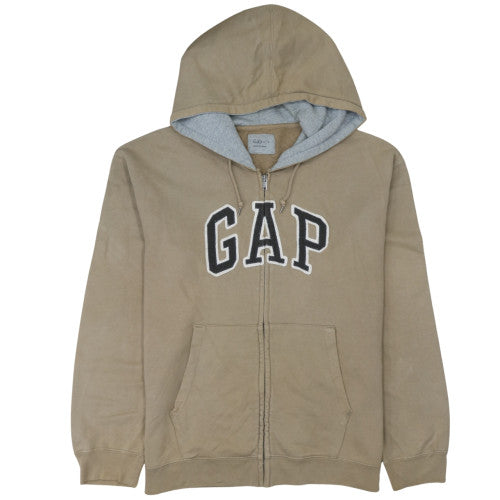 Mens UK Size XL Gap Beige Full Zip Hoodie